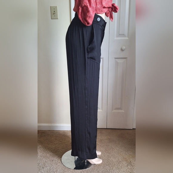 Simply Vera Vera Wang Black Wide-Leg Trousers Size Medium - Picture 2 of 8